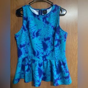 Worthington Purple/Blue Floral NWOT Tank Top—Size Large